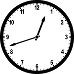 Round clock with numbers showing time 12:42