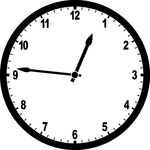 Round clock with numbers showing time 12:46