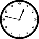 Round clock with numbers showing time 12:47