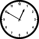 Round clock with numbers showing time 12:50