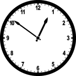 Round clock with numbers showing time 12:51