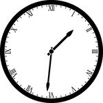 Round clock with Roman numerals showing time 1:31