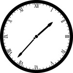 Round clock with Roman numerals showing time 1:37
