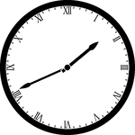 Round clock with Roman numerals showing time 1:41