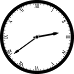 Round clock with Roman numerals showing time 2:39