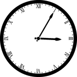 Round clock with Roman numerals showing time 3:05