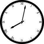 Round clock with Roman numerals showing time 8:02