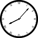 Round clock with Roman numerals showing time 8:07