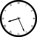 Round clock with Roman numerals showing time 8:26