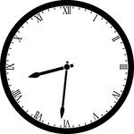 Round clock with Roman numerals showing time 8:31