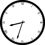 Round clock with Roman numerals showing time 8:33