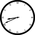 Round clock with Roman numerals showing time 8:41