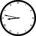 Round clock with Roman numerals showing time 8:47