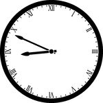 Round clock with Roman numerals showing time 8:49