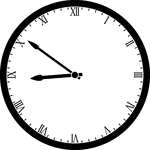 Round clock with Roman numerals showing time 8:51