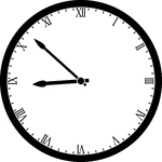 Round clock with Roman numerals showing time 8:52