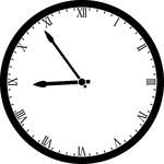 Round clock with Roman numerals showing time 8:54