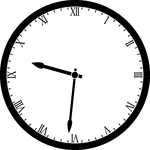 Round clock with Roman numerals showing time 9:31