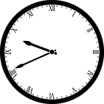 Round clock with Roman numerals showing time 9:41