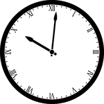 Round clock with Roman numerals showing time 10:01