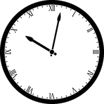Round clock with Roman numerals showing time 10:02
