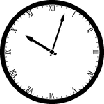 Round clock with Roman numerals showing time 10:03