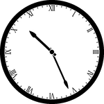 Round clock with Roman numerals showing time 10:26
