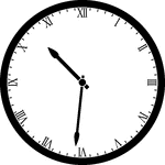 Round clock with Roman numerals showing time 10:31