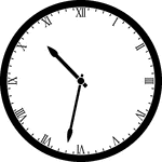 Round clock with Roman numerals showing time 10:32