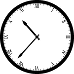 Round clock with Roman numerals showing time 10:37
