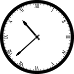 Round clock with Roman numerals showing time 10:38