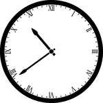 Round clock with Roman numerals showing time 10:39