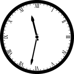 Round clock with Roman numerals showing time 11:32