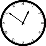 Round clock with Roman numerals showing time 12:51