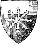 "The best known heraldic shield is that called the heater-shaped, a type common during the thirteenth and fourteenth centuries."&mdash;Finley, 1917