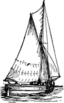 "A small fore-and-aft rigged vessel with one mast and fixed bowsprint."&mdash;Finley, 1917