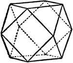 Represents the combination of a cube and an octahedron, with both faces being equal.