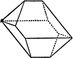 "...is elongated in the direction of one of the edges of the octahedron..." -The Encyclopedia Britannica 1910