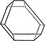 "...is flattened parallel to one pair of faces [of the octahedron]." -The Encyclopedia Britannica 1910