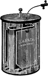 "Wheelock cell, the elements are carbon and zinc." -Hawkins, 1917