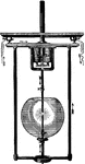 "The arc lamp is essentially a device for automatically separating the carbons when the current is turned on, for 'feeding' the carbons together as they are burned away at their tips, and, in some cases, for short-circuiting the lamp in case of irregularity or accident." -Avery 1895