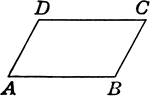 Parallelogram with angles labeled.