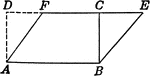 Parallelogram with dimensions drawn to show relationship to the area of a rectangle.