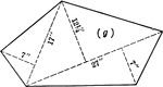 Pentagon with dimensions labeled. Pentagon can be used to calculate area by calculating individual triangles and finding the sum of the areas.