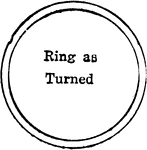 Illustration of ring (small circle in larger concentric circle).