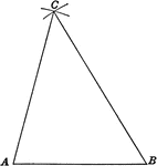 Triangle construction when given two angles and the included side.