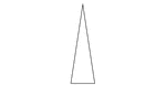 An isosceles triangle with angles 17, 81.5, 81.5