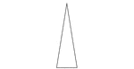 An isosceles triangle with angles 18, 81, 81