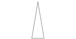 An isosceles triangle with angles 19, 80.5, 80.5