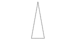An isosceles triangle with angles 20, 80, 80